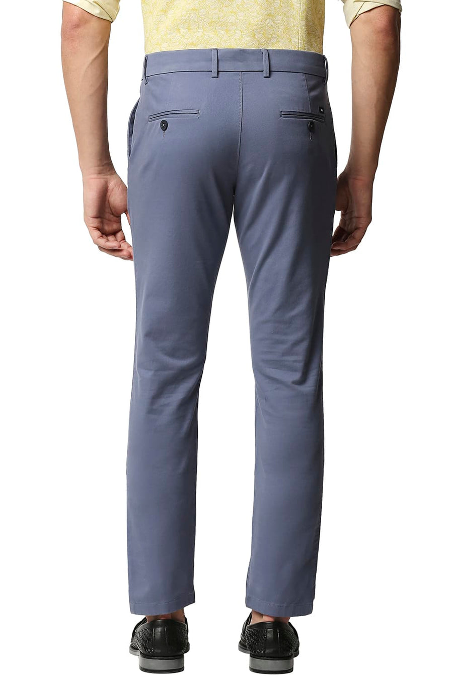 BASICS TAPERED FIT WINDWARD BLUE STRETCH TROUSERS