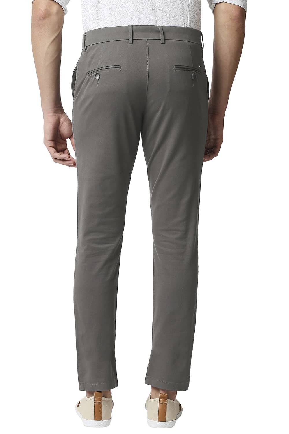 BASICS TAPERED FIT STRETCH TROUSERS