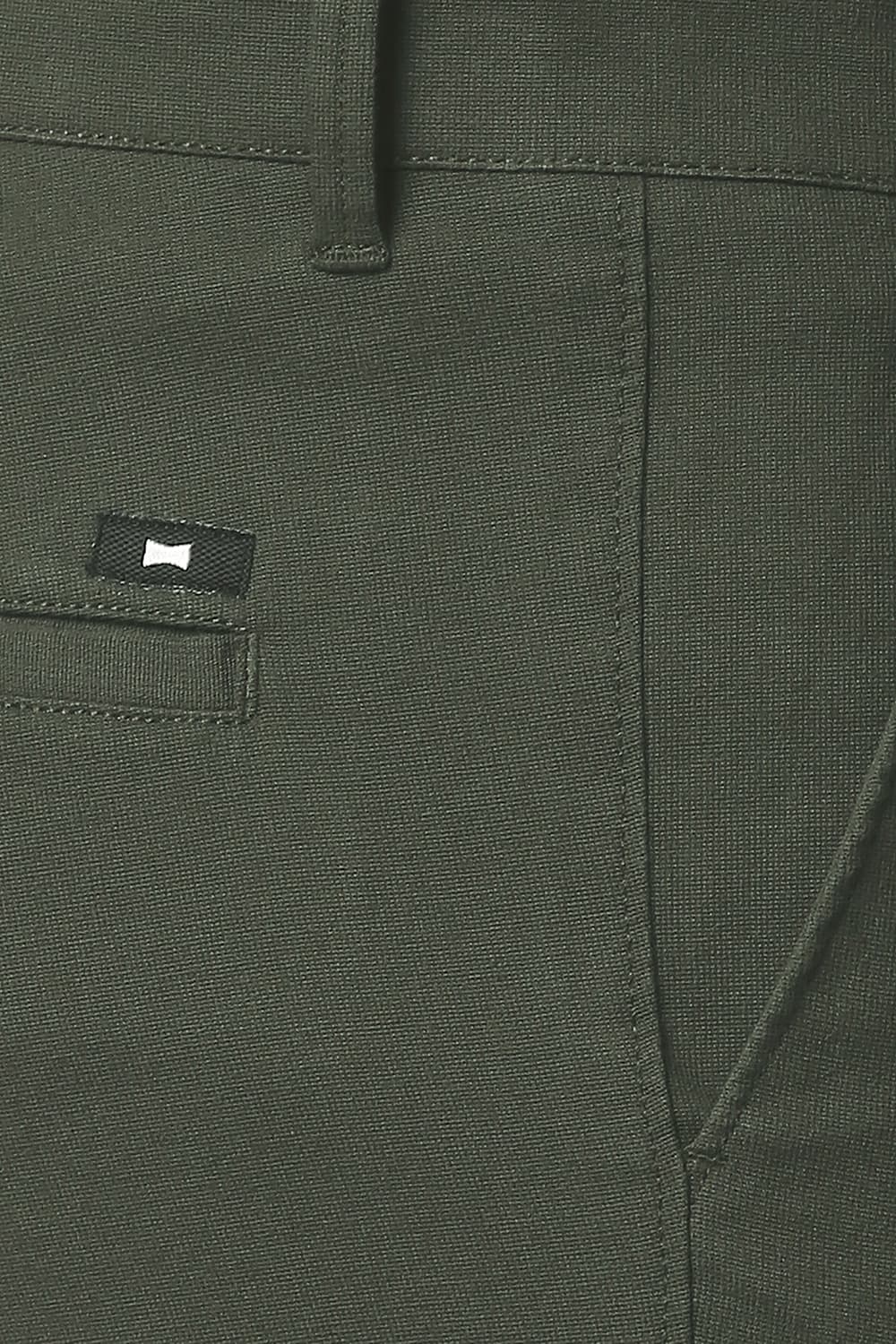 BASICS TAPERED FIT STRETCH TROUSERS