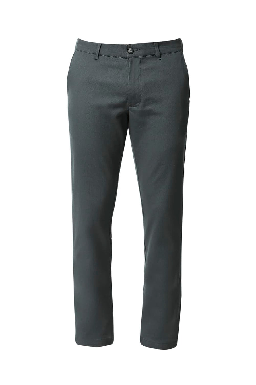 BASICS TAPERED FIT TURBULANCE GREY STRETCH TROUSERS