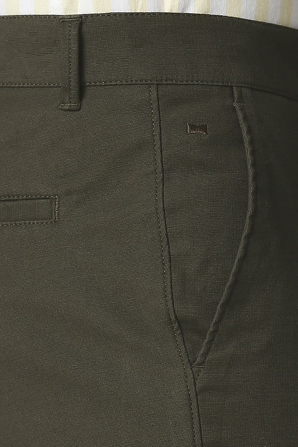 BASICS TAPERED FIT STRETCH TROUSERS