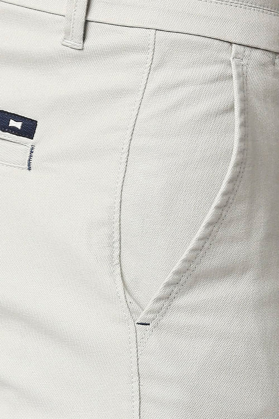BASICS TAPERED FIT ONYX GREY COTTON STRETCH TROUSERS