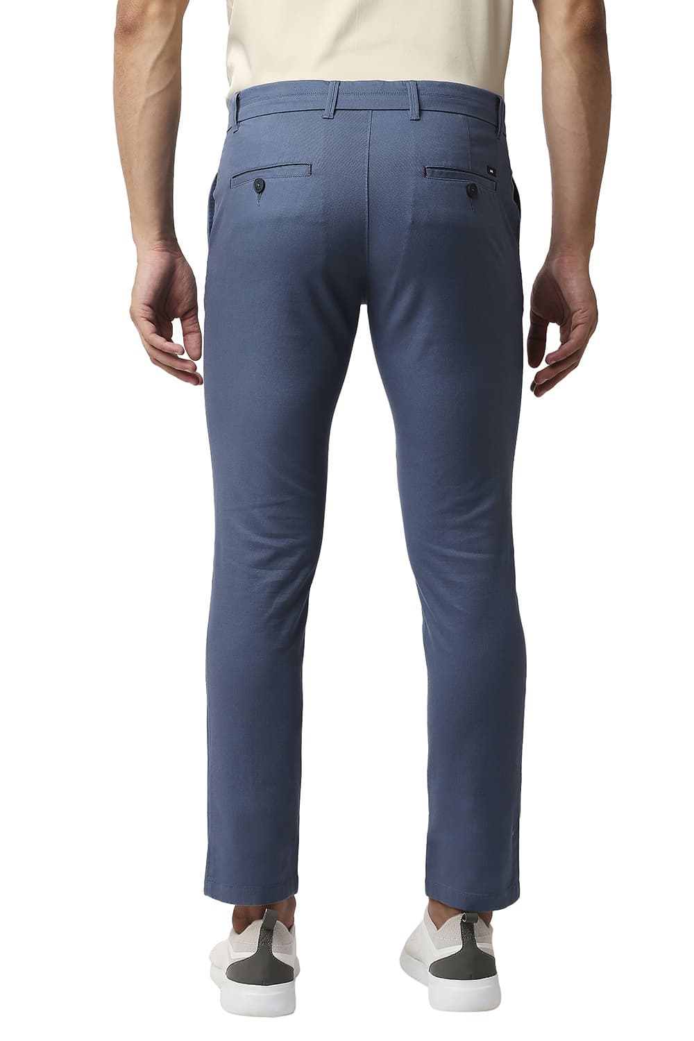 BASICS TAPERED FIT COTTON STRETCH TROUSERS