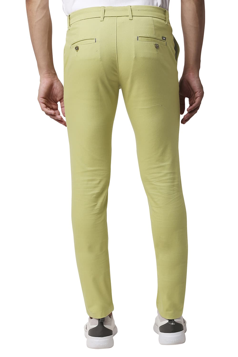 BASICS TAPERED FIT COTTON STRETCH TROUSERS