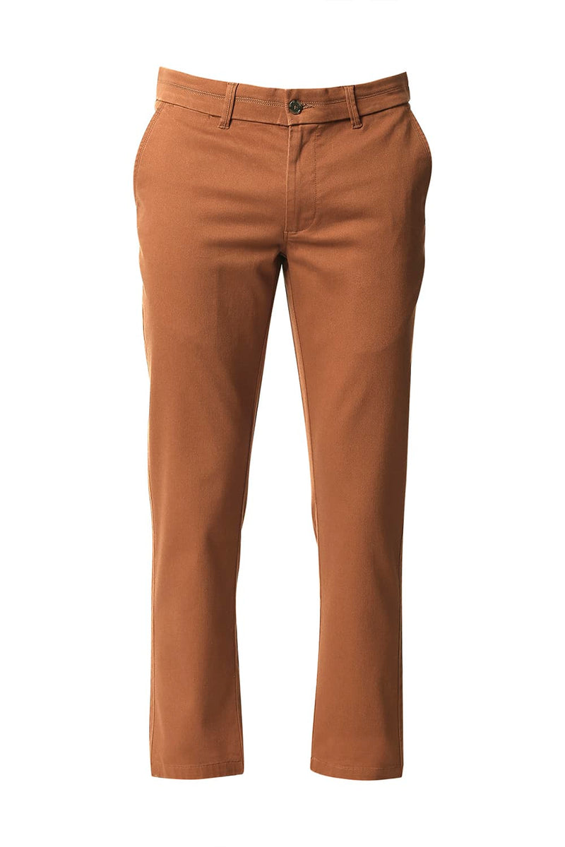 BASICS TAPERED FIT STRETCH TROUSERS