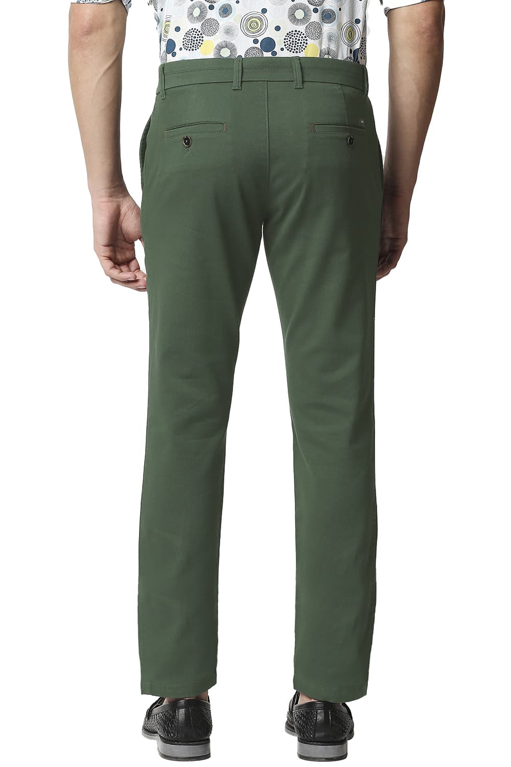 BASICS TAPERED FIT STRETCH TROUSERS