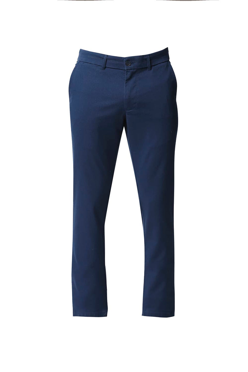 BASICS TAPERED FIT STRETCH TROUSERS