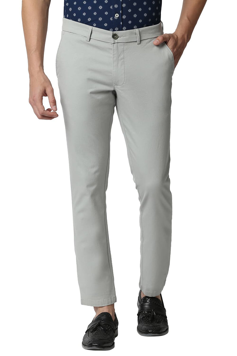 BASICS TAPERED FIT STRETCH TROUSERS