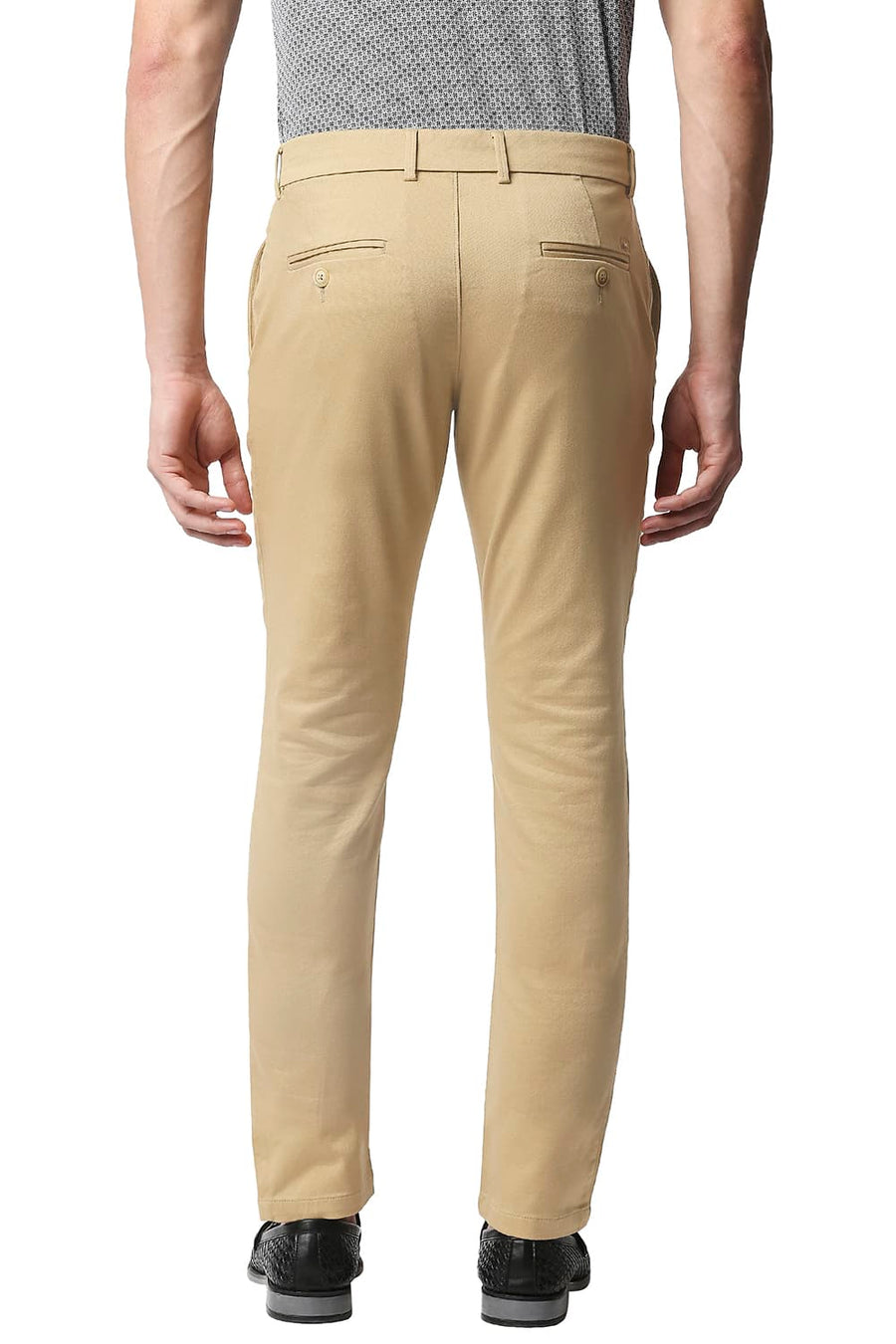 BASICS TAPERED FIT STARFISH KHAKI STRETCH TROUSERS