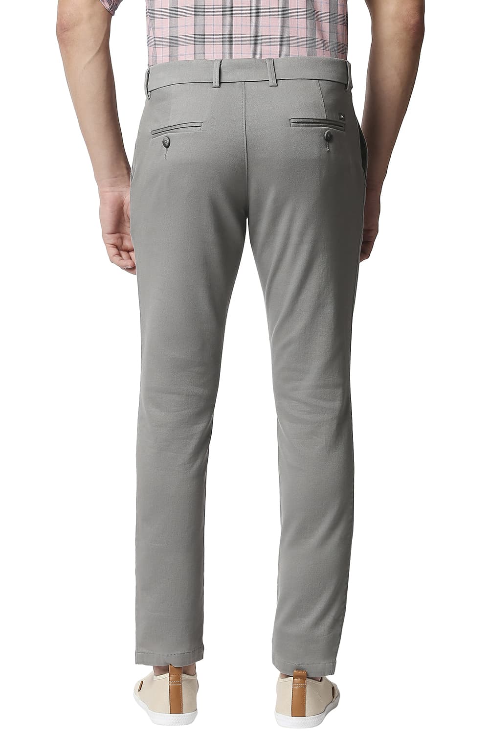 BASICS TAPERED FIT STRETCH TROUSERS