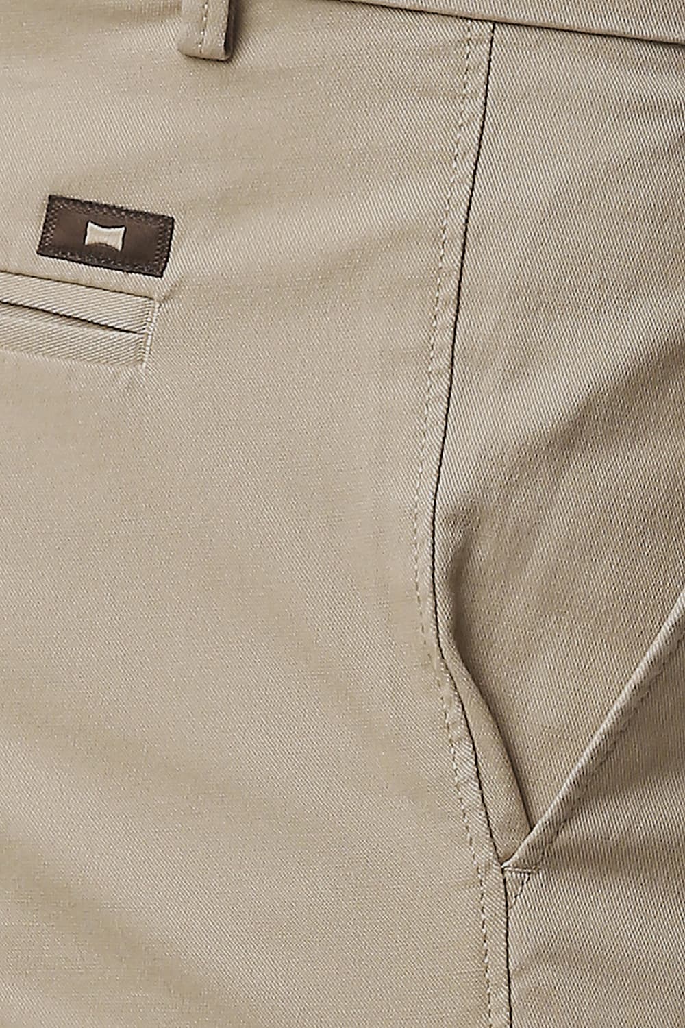 BASICS TAPERED FIT COTTON STRETCH TROUSERS