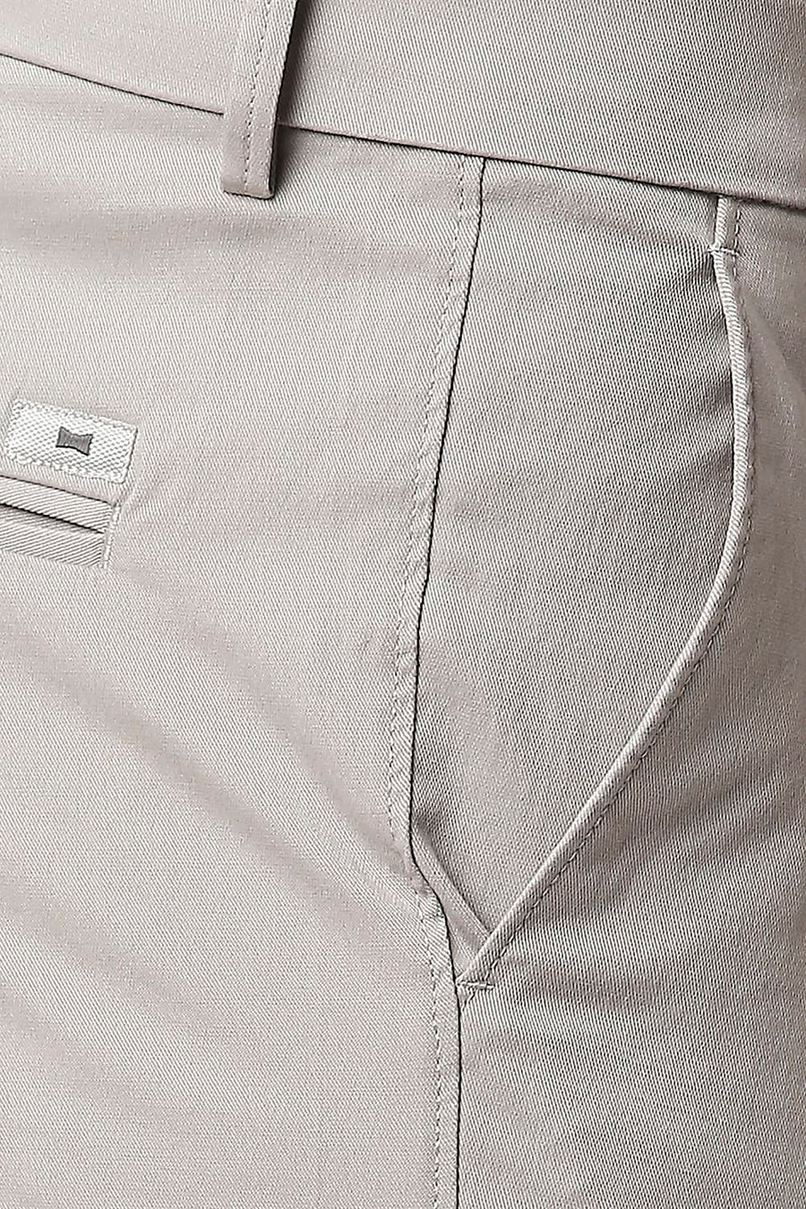 BASICS TAPERED FIT ANTARCTICA GREY COTTON STRETCH TROUSERS