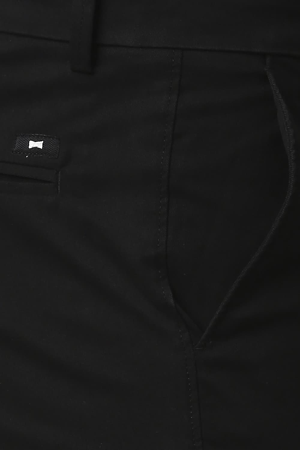 BASICS TAPERED FIT COTTON STRETCH TROUSERS