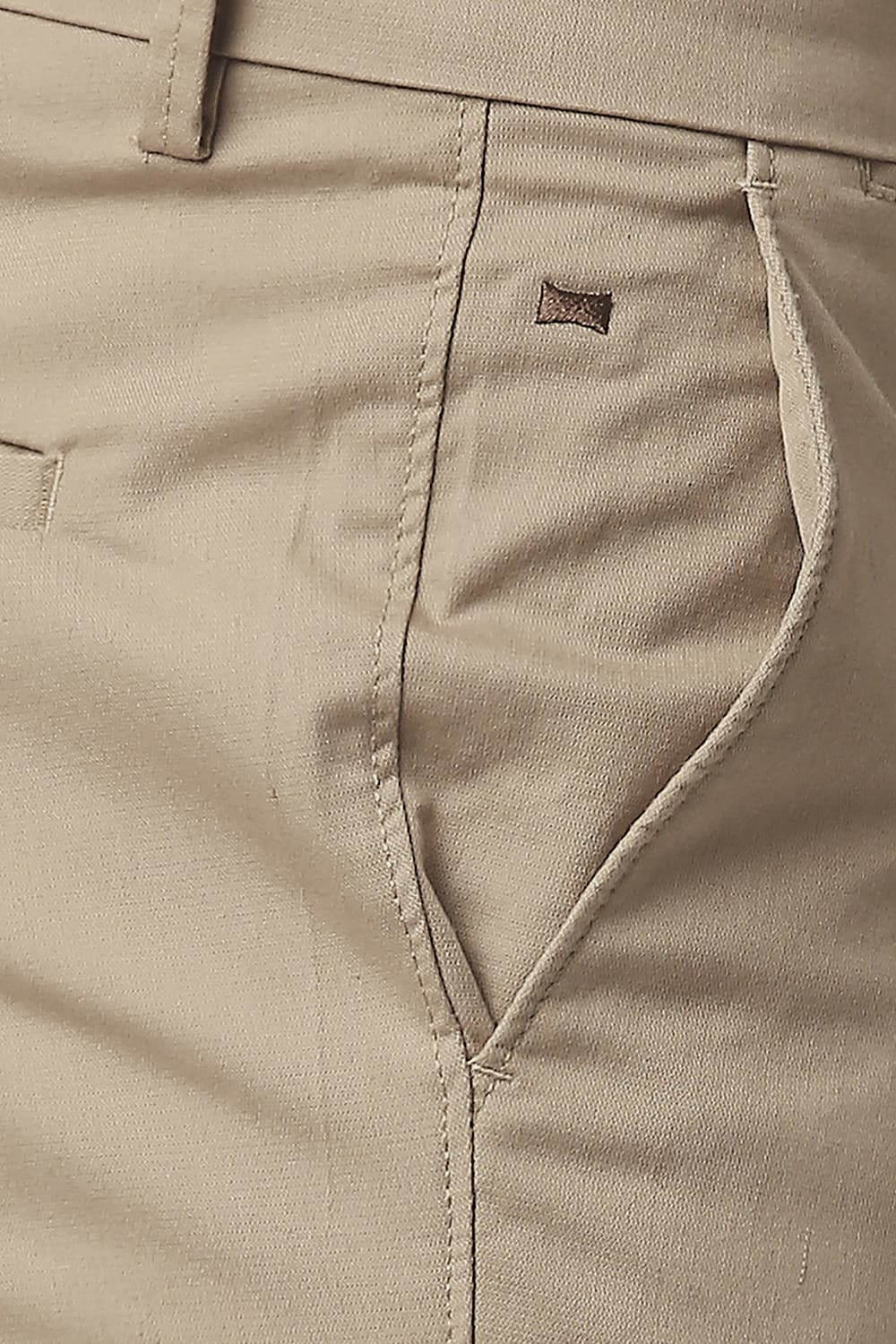 BASICS TAPERED FIT BROKEN TWILL STRETCH TROUSERS