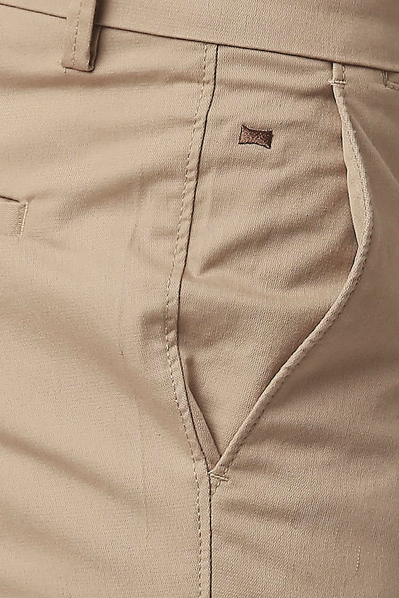 BASICS TAPERED FIT BROKEN TWILL STRETCH TROUSERS