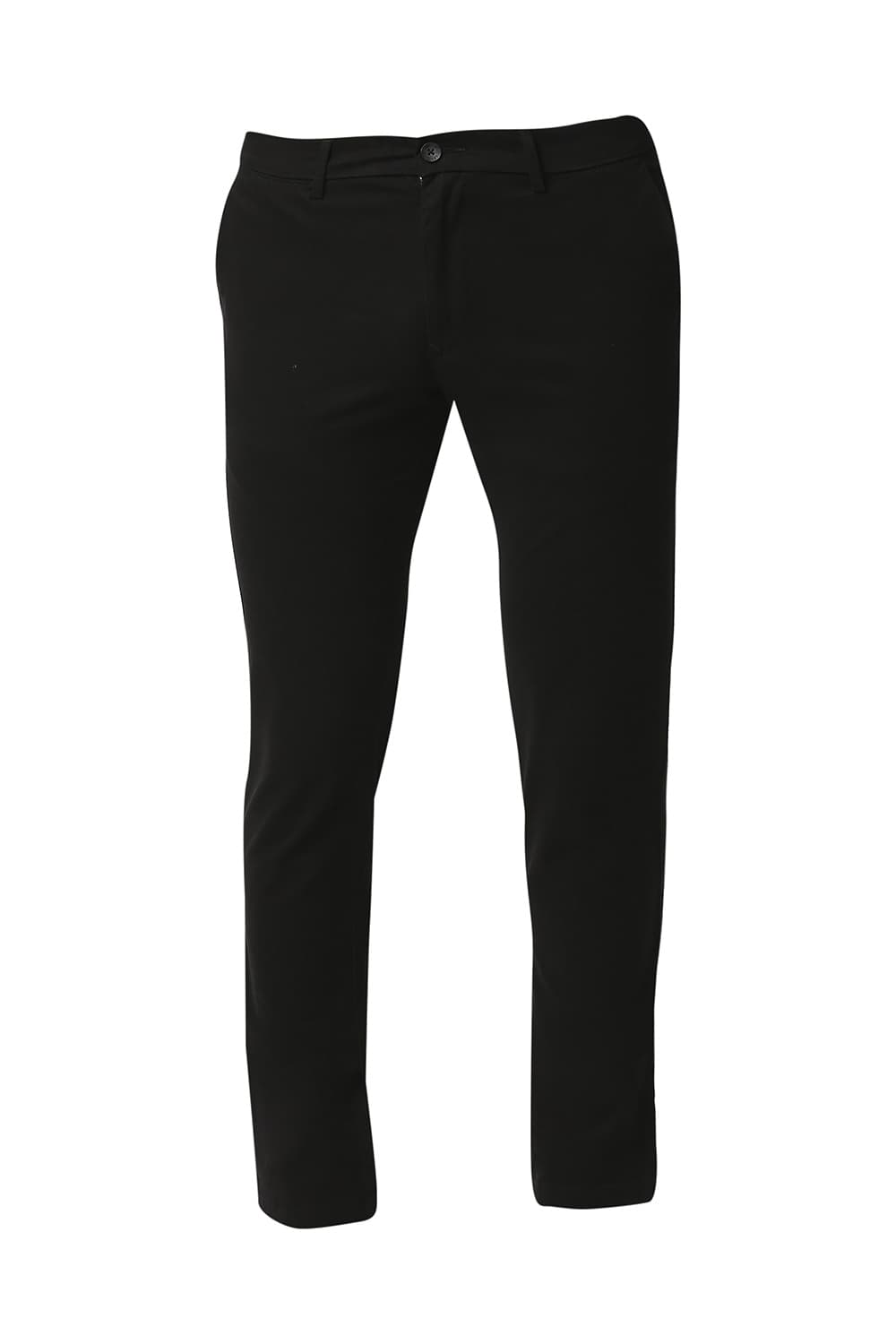 BASICS TAPERED FIT COTTON STRETCH TROUSERS