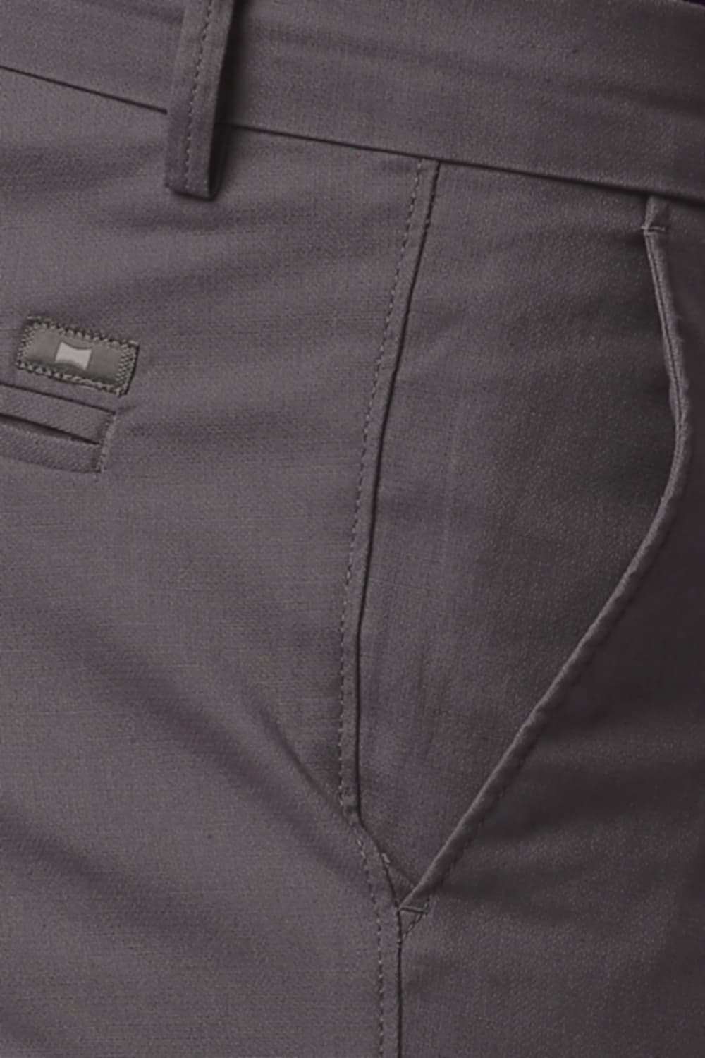 BASICS TAPERED FIT COTTON STRETCH TROUSERS