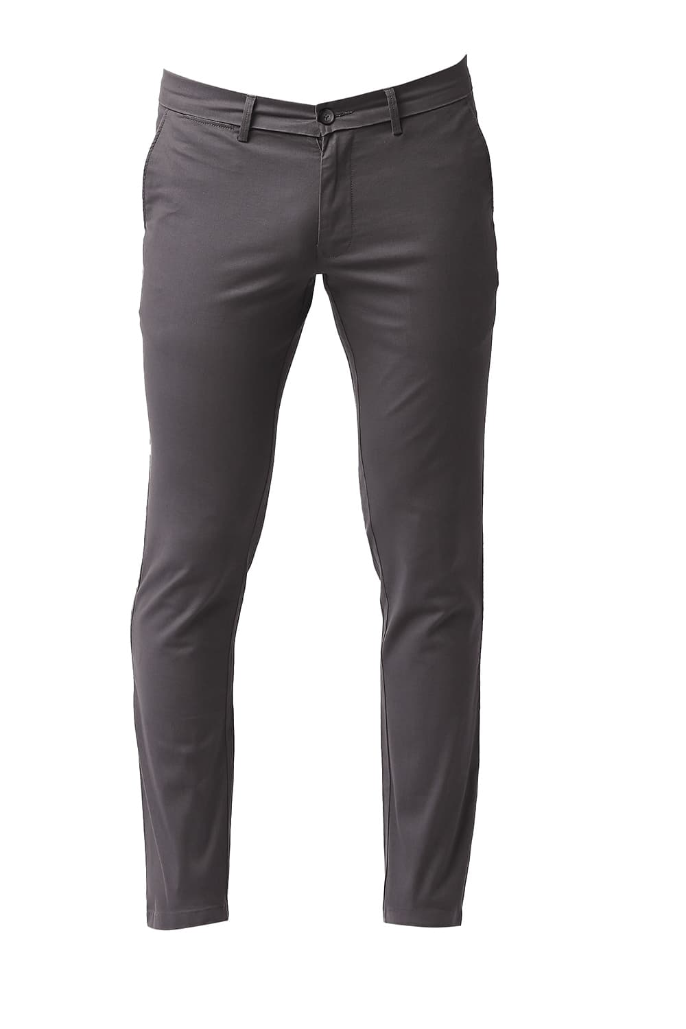 BASICS TAPERED FIT COTTON STRETCH TROUSERS