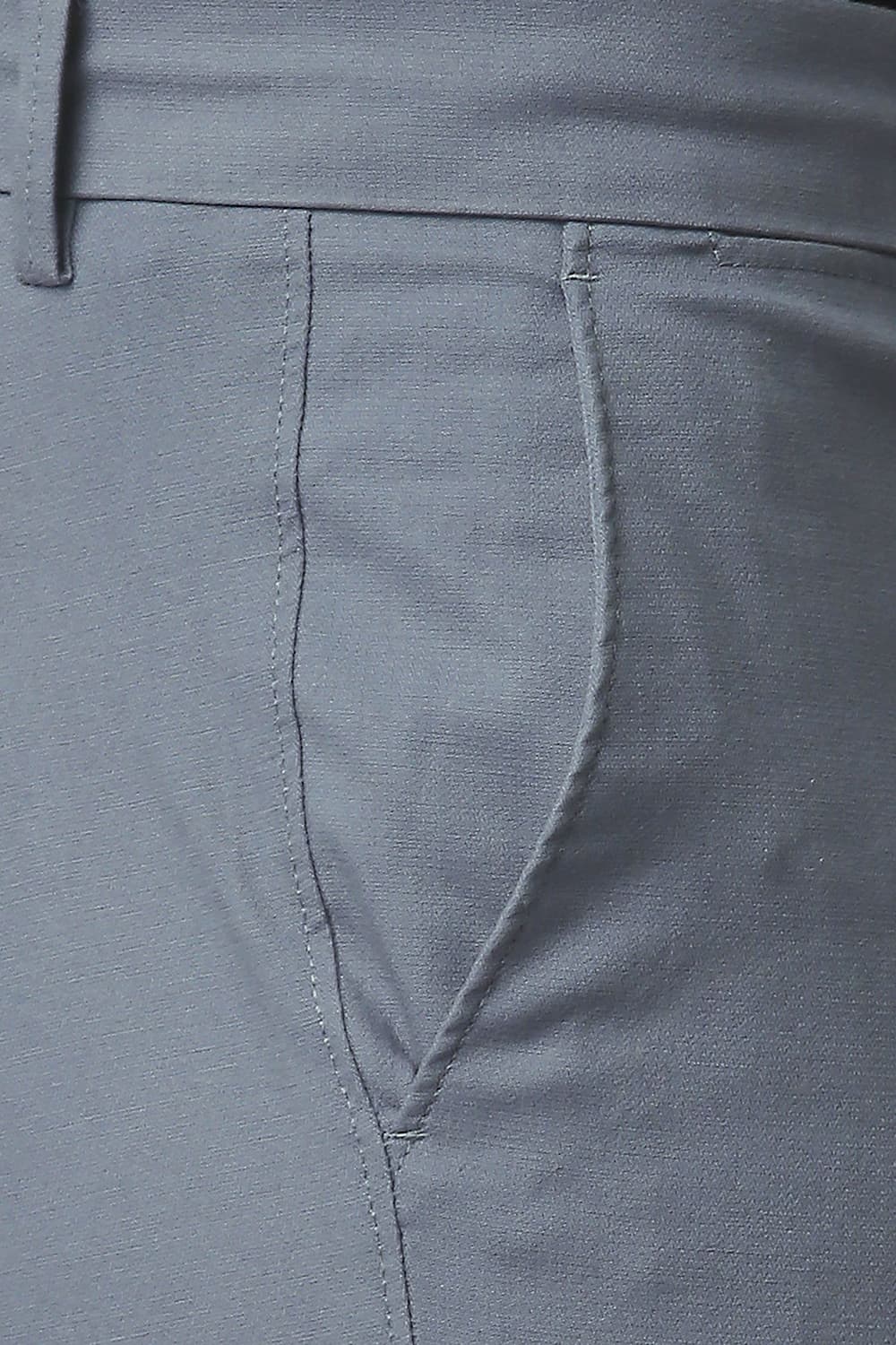 BASICS TAPERED FIT COTTON STRETCH TROUSERS