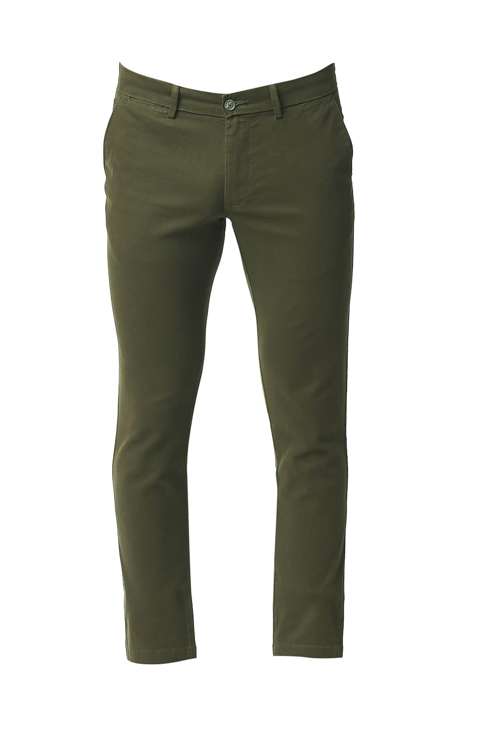 BASICS TAPERED FIT COTTON STRETCH TROUSERS