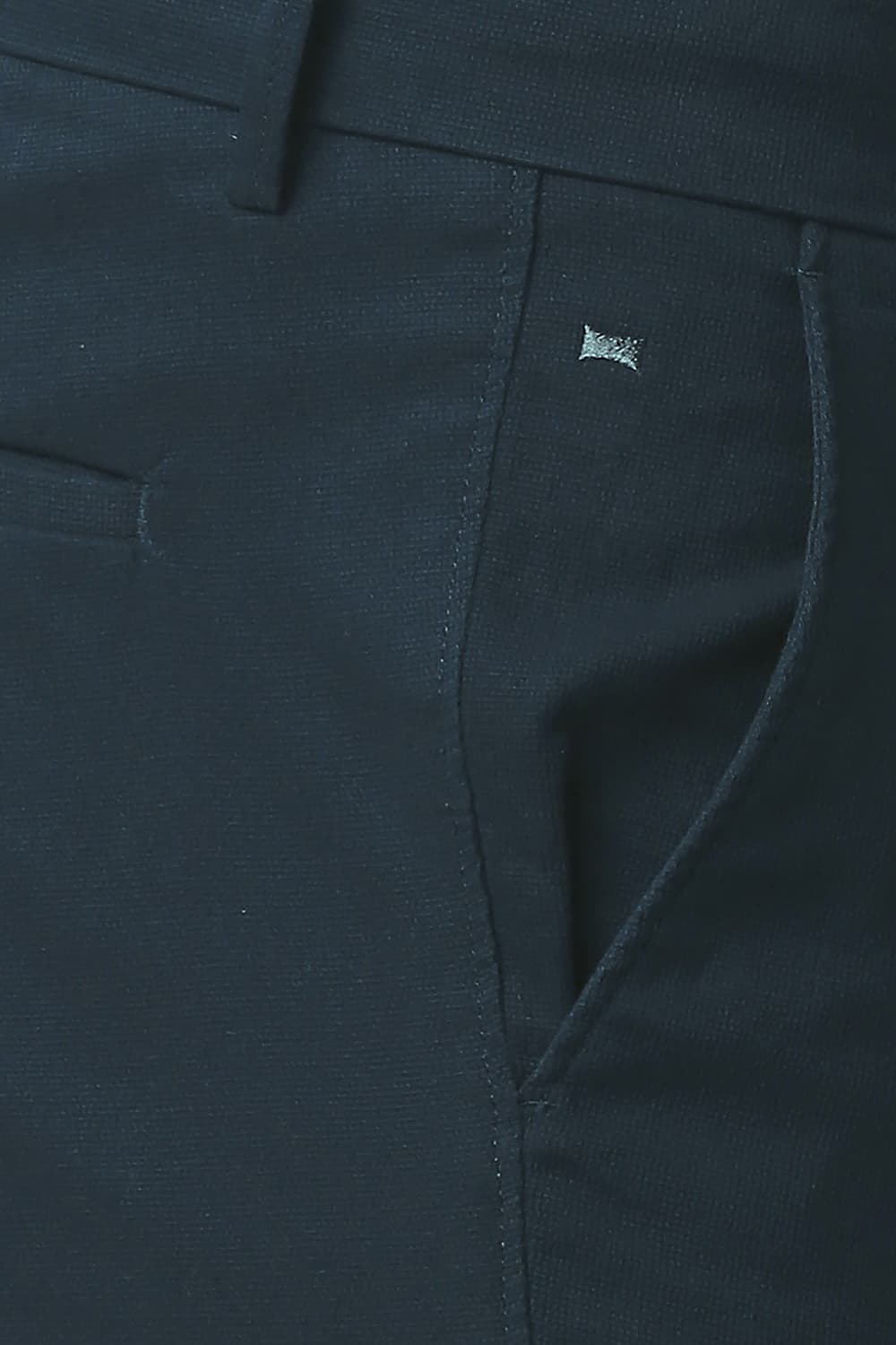 BASICS TAPERED FIT COTTON STRETCH TROUSERS