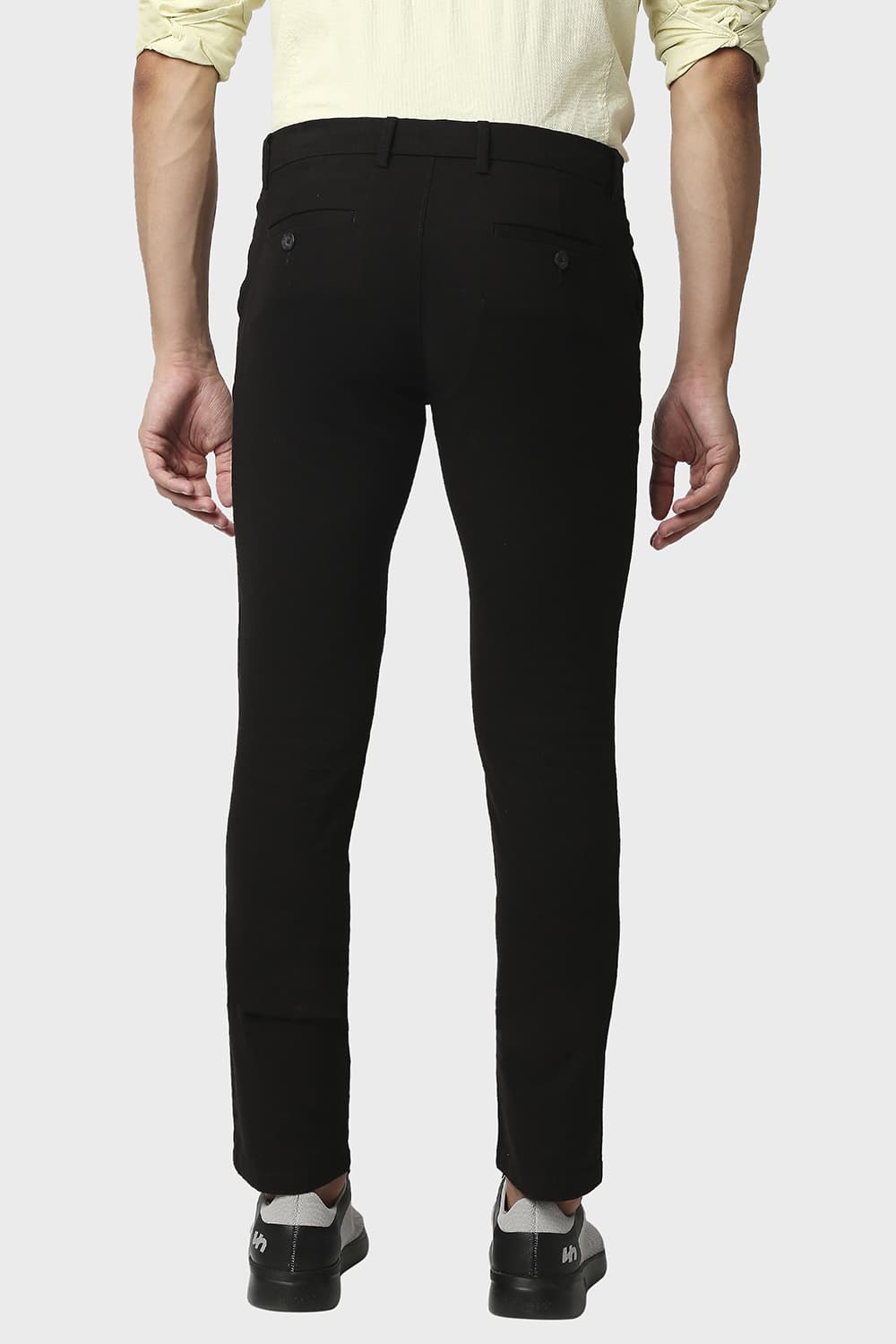 BASICS TAPERED FIT COTTON STRETCH TROUSERS