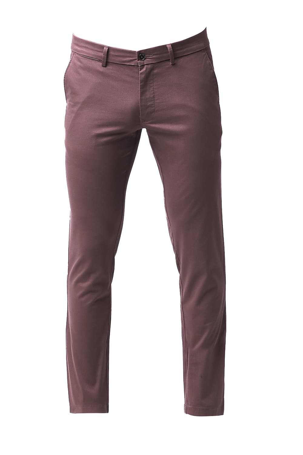 BASICS TAPERED FIT COTTON STRETCH TROUSERS