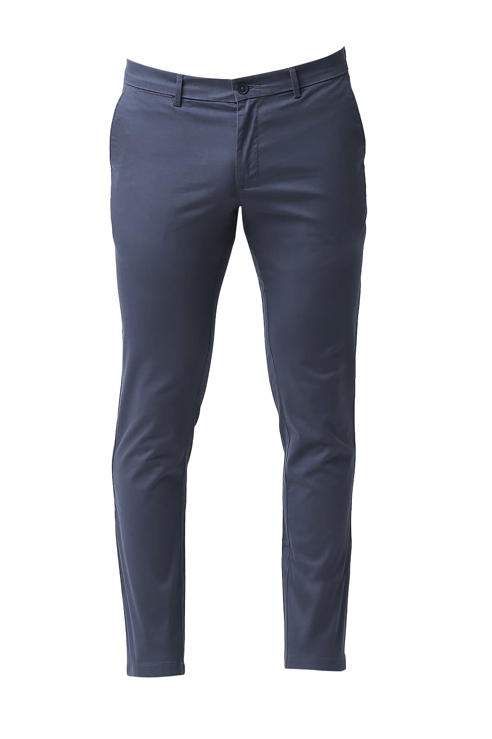 BASICS TAPERED FIT COTTON STRETCH TROUSERS