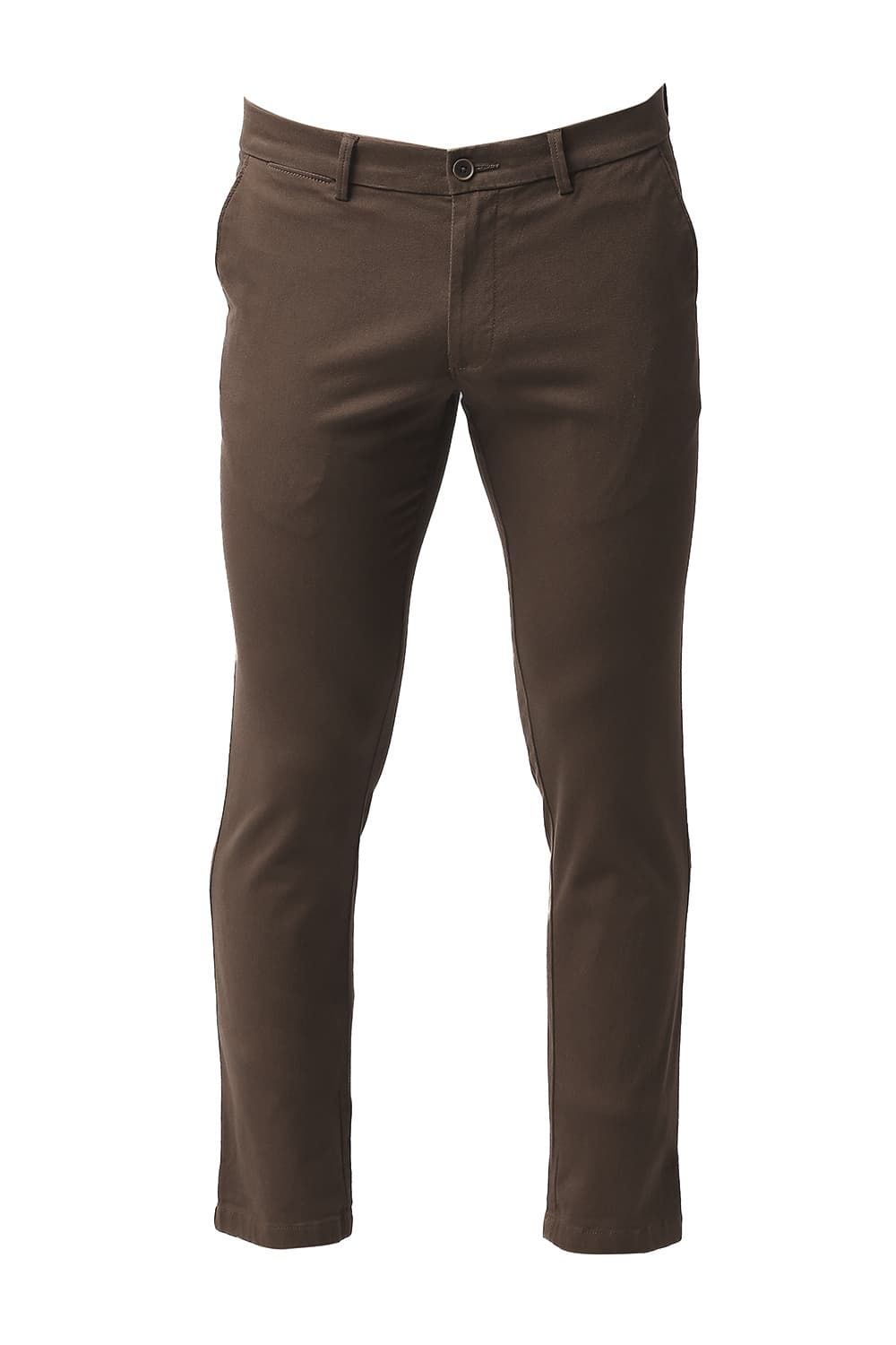 BASICS TAPERED FIT COTTON STRETCH TROUSERS