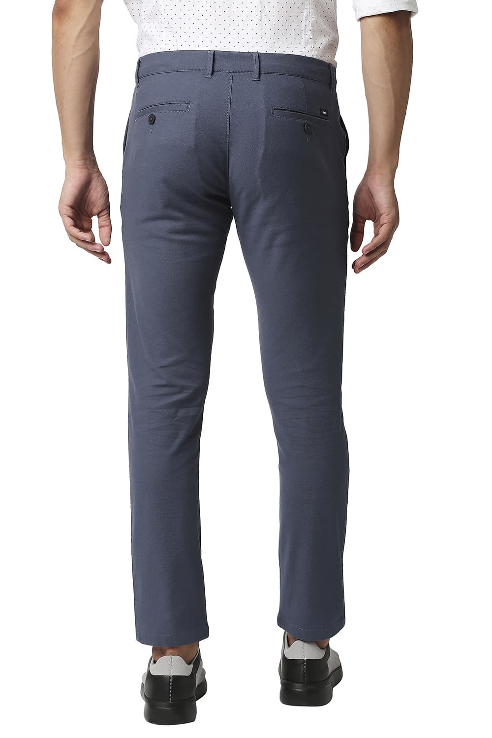 BASICS TAPERED FIT COTTON STRETCH TROUSERS