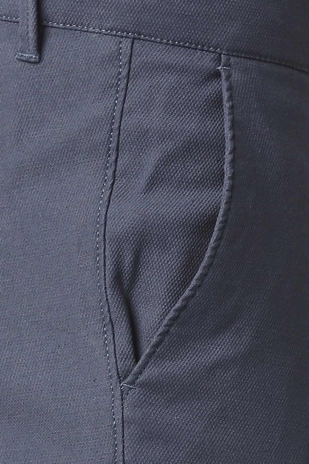 BASICS TAPERED FIT COTTON STRETCH TROUSERS