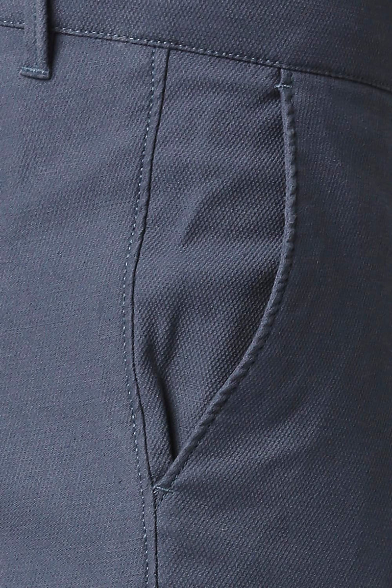 BASICS TAPERED FIT COTTON STRETCH TROUSERS