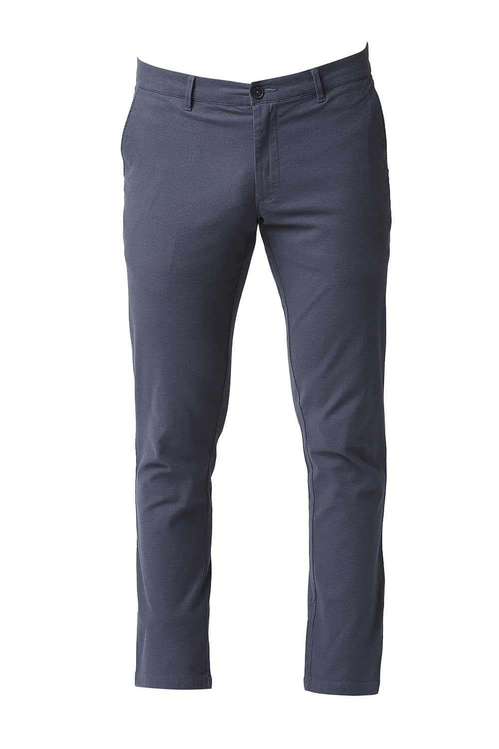 BASICS TAPERED FIT COTTON STRETCH TROUSERS