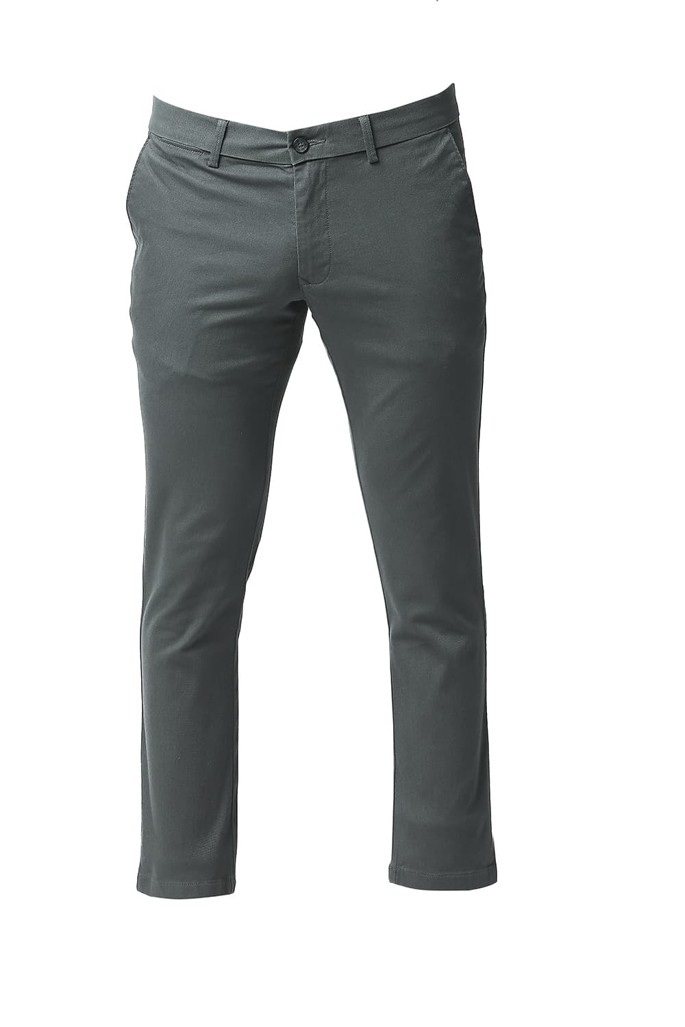 BASICS TAPERED FIT COTTON STRETCH TROUSERS