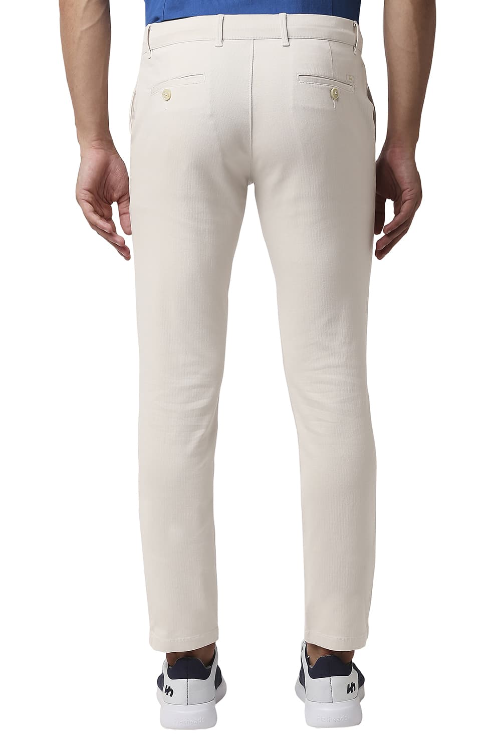 BASICS TAPERED FIT COTTON STRETCH TROUSERS