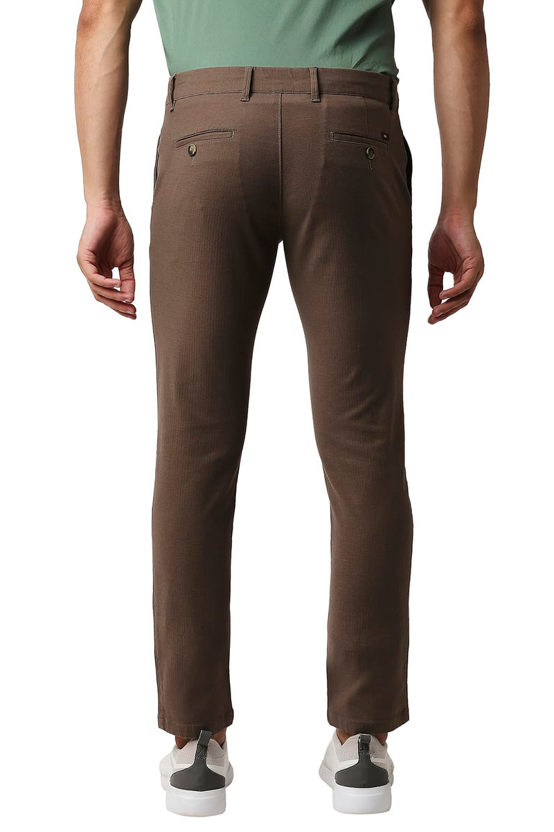 BASICS TAPERED FIT COTTON STRETCH TROUSERS