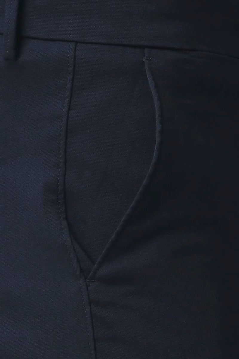 BASICS TAPERED FIT COTTON STRETCH TROUSERS