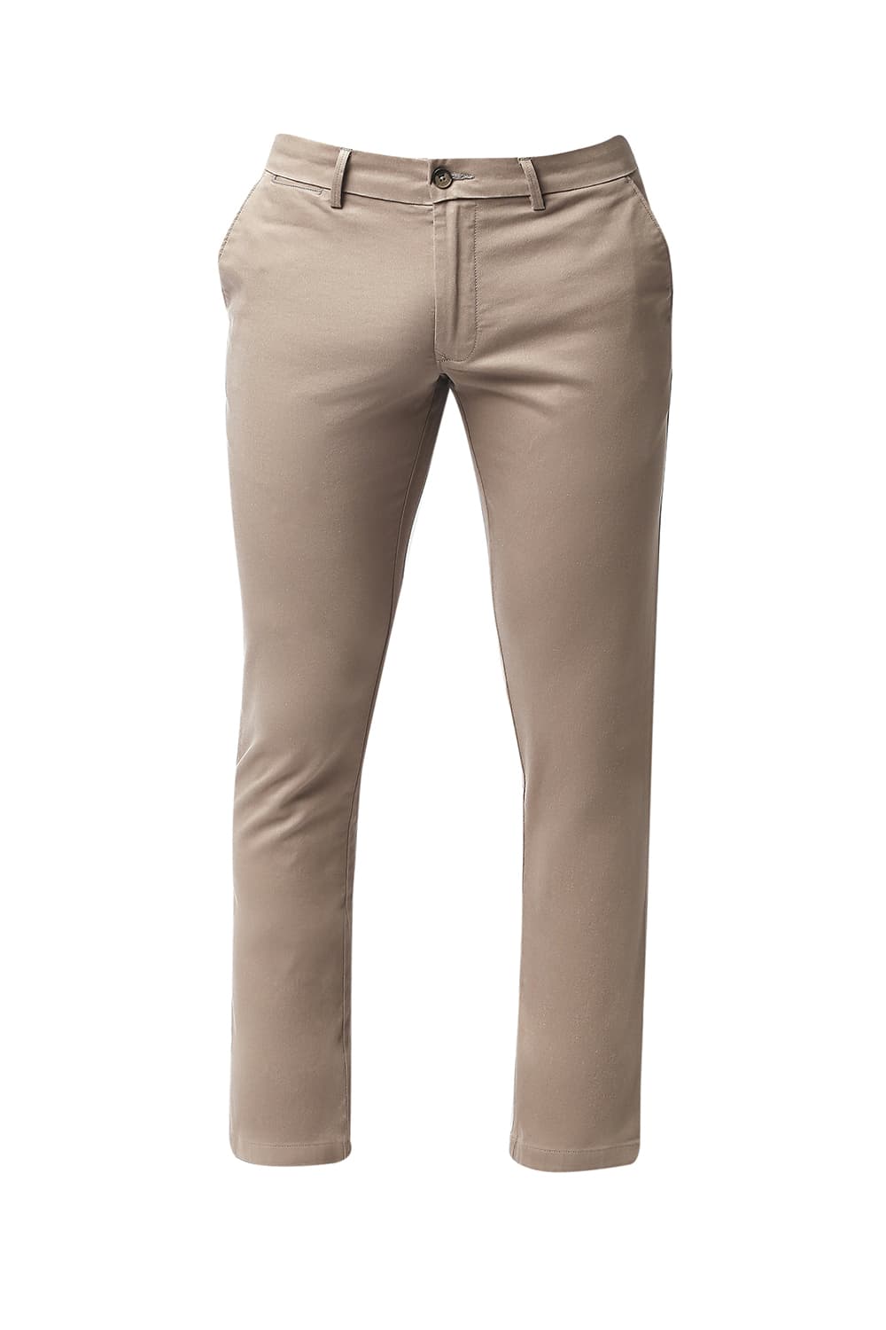 BASICS TAPERED FIT COTTON STRETCH TROUSERS