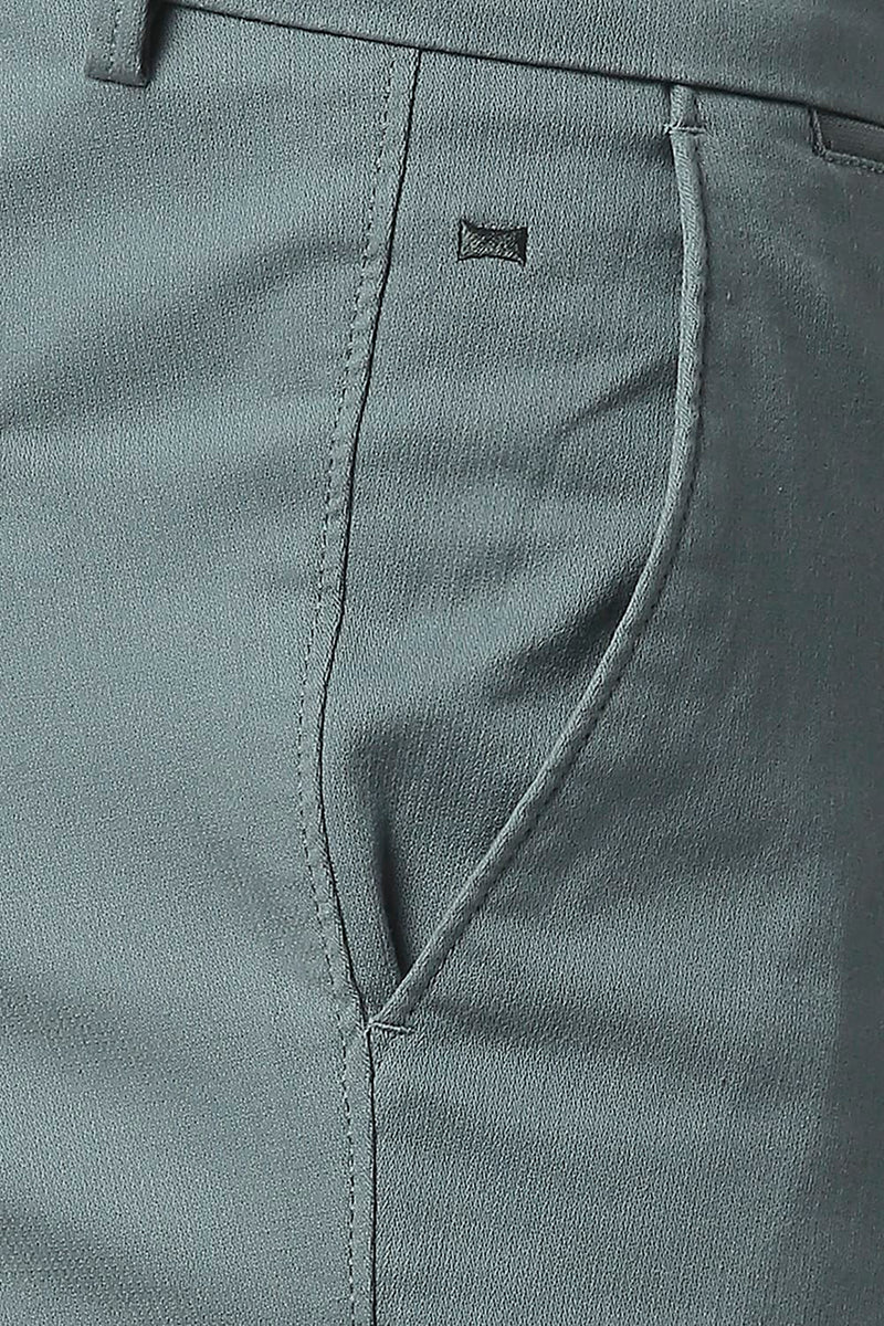 BASICS TAPERED FIT COTTON STRETCH TROUSERS