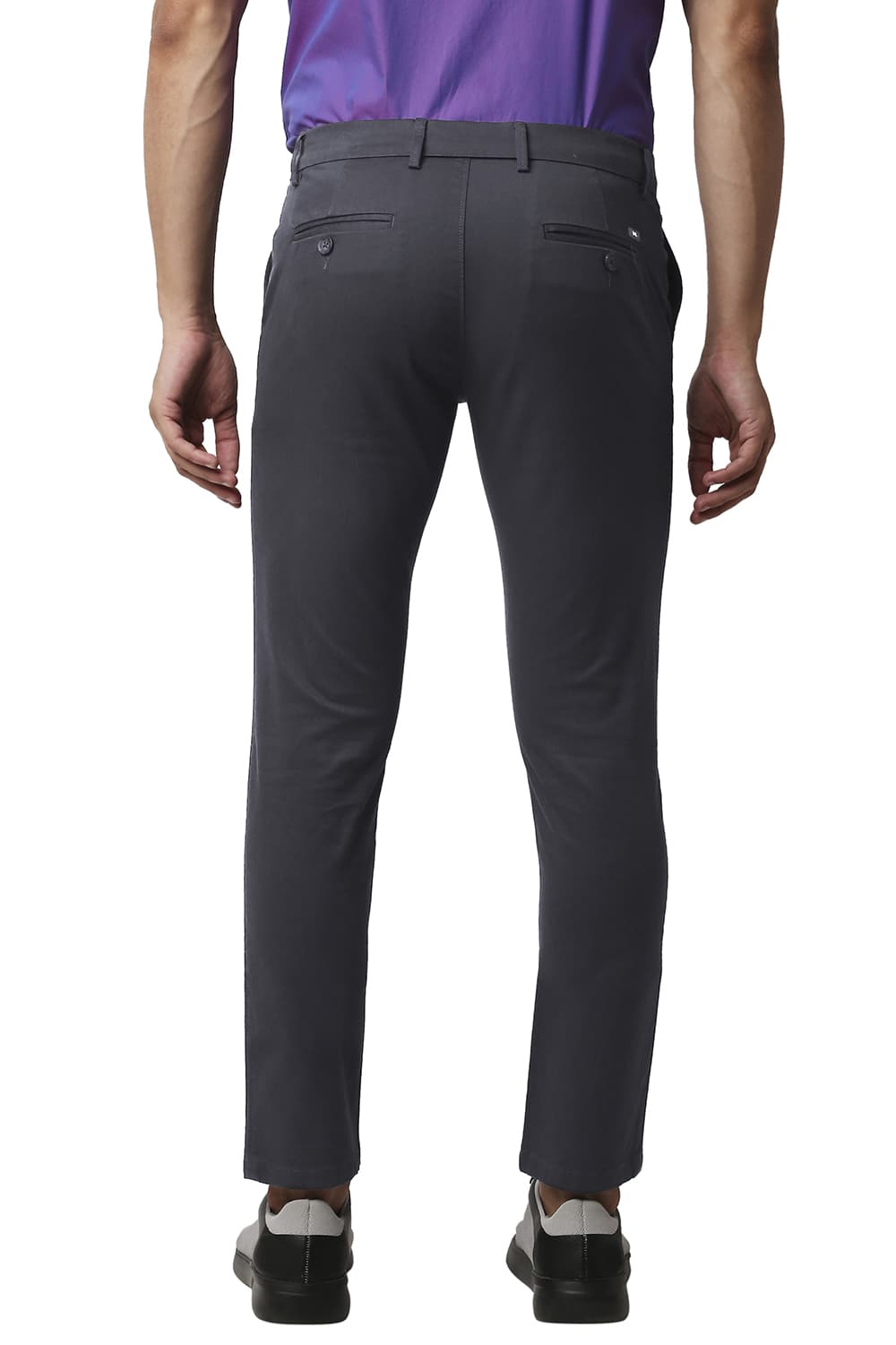 BASICS TAPERED FIT COTTON STRETCH TROUSERS