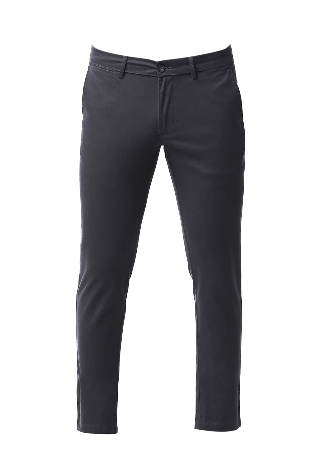 BASICS TAPERED FIT COTTON STRETCH TROUSERS