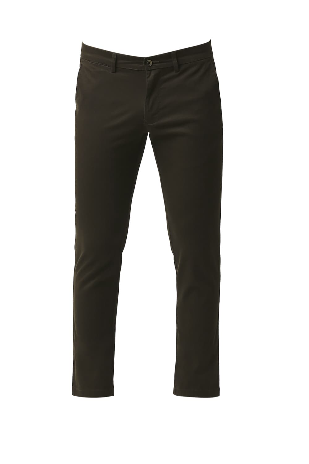 BASICS TAPERED FIT COTTON STRETCH TROUSERS