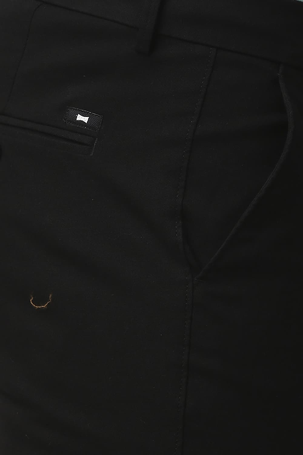 BASICS TAPERED FIT COTTON STRETCH TROUSERS