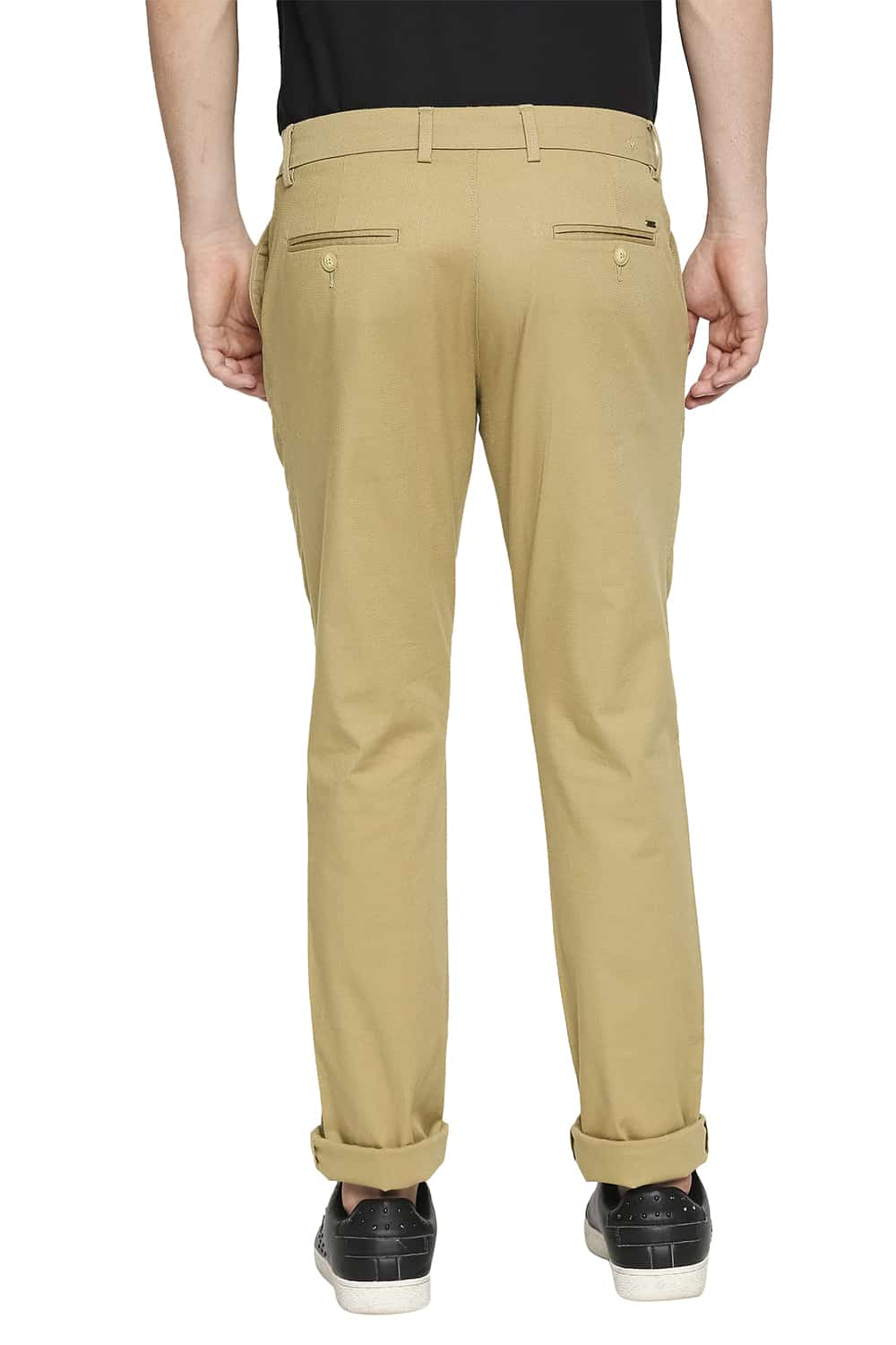 BASICS TAPERED FIT STRETCH TROUSERS