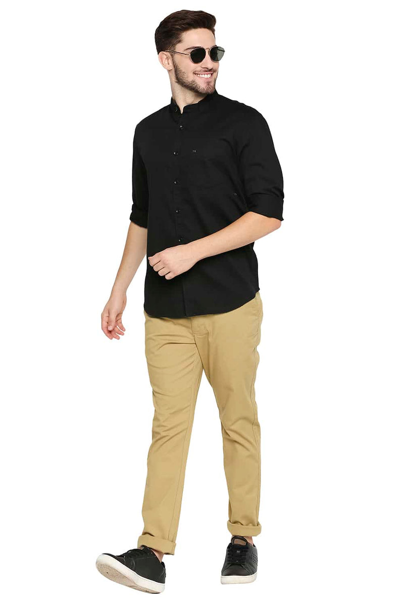 BASICS TAPERED FIT STRETCH TROUSERS