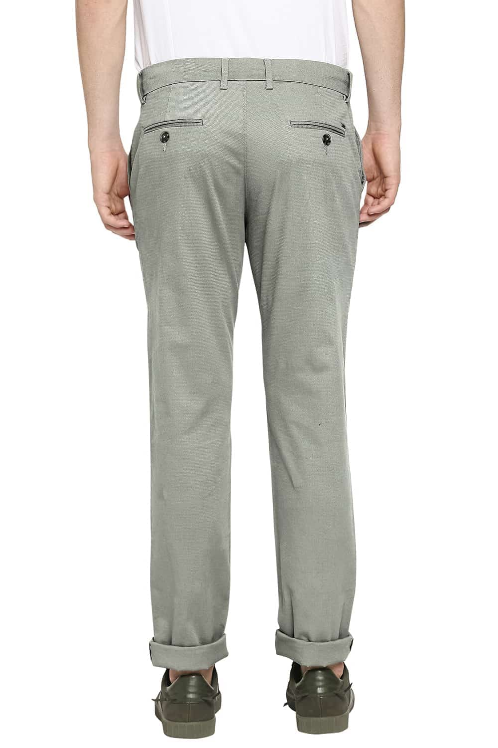 BASICS TAPERED FIT STRETCH TROUSERS