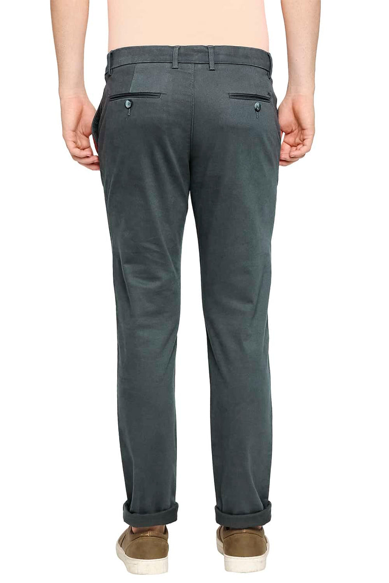 BASICS TAPERED FIT STRETCH TROUSERS