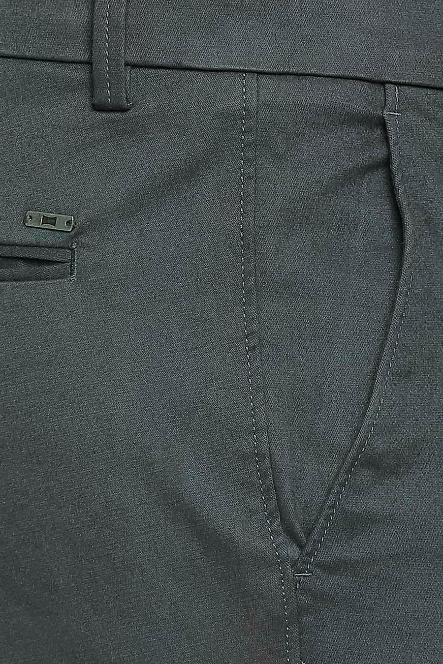 BASICS TAPERED FIT BALSAM GREY STRETCH TROUSERS
