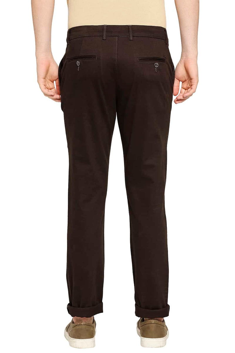 BASICS TAPERED FIT STRETCH TROUSERS