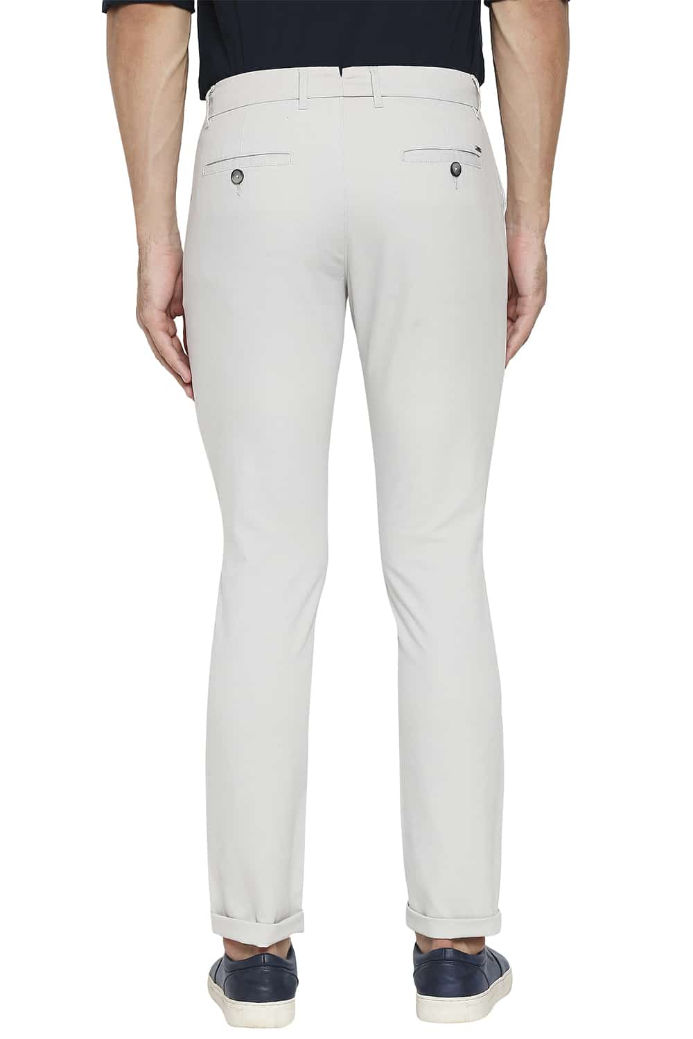 BASICS TAPERED FIT STRETCH TROUSERS